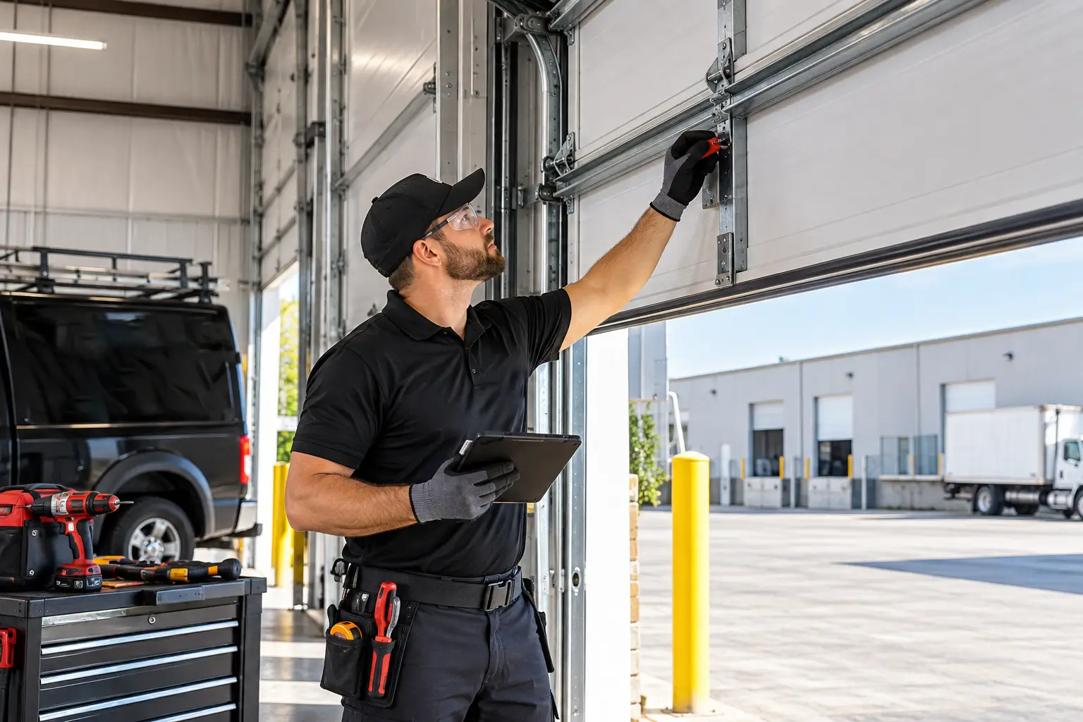 Commercial garage door service