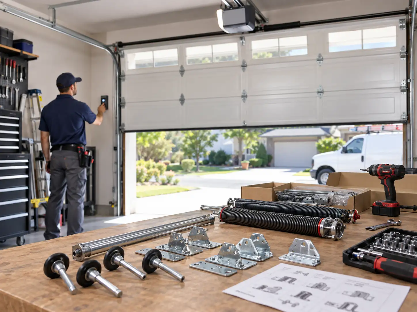 Garage door opener service