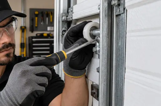 Garage door panel and roller repair